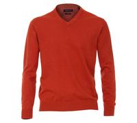 Strickpullover CASAMODA "CASAMODA Pullover uni", Herren, Gr. 3XL, orange (beige), 100% Baumwolle, Pullover Strickpullover (22167537-XXXL) beige