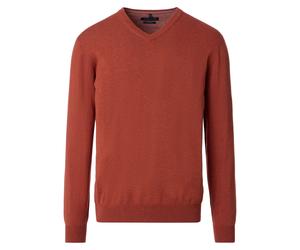Strickpullover CASAMODA "CASAMODA Pullover uni", Herren, Gr. 4XL, orange 487, 100% Baumwolle, Pullover Strickpullover (97906330-4XL) orange 487