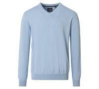 Strickpullover CASAMODA "CASAMODA Pullover uni", Herren, Gr. 6XL, blau (helles himmelblau), 100% Baumwolle, Pullover Strickpullover (83972553-6XL) helles himmelblau