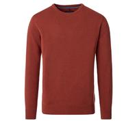 Casa Moda Pullover CASAMODA Pullover uni 100% Baumwolle Herren Orange Gr. L
