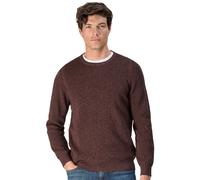 Strickpullover CASAMODA "CASAMODA Pullover uni", Herren, Gr. L, rot (dunkelrot), 60% Baumwolle, 40% Polyacryl, Pullover (40730706-L) dunkelrot