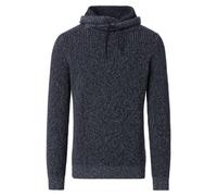 Strickpullover CASAMODA "CASAMODA Pullover uni", Herren, Gr. M, blau (dunkelblau), 97% Baumwolle, 3% Polyamid, Pullover (49371103-M) dunkelblau