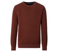 Casa Moda Pullover Uni Basic Knitwear, Regular Fit, 100% Baumwolle, Orange, Größe M, Herren