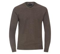 Strickpullover CASAMODA "CASAMODA Pullover uni", Herren, Gr. M, braun (schlamm), 100% Baumwolle, Pullover Strickpullover (32983657-M) schlamm