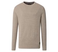 Strickpullover CASAMODA "CASAMODA Pullover uni", Herren, Gr. XL, beige (champagner beige), 100% Baumwolle, Pullover Strickpullover (64551932-XL) champagner beige