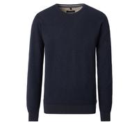 Strickpullover CASAMODA "CASAMODA Pullover uni", Herren, Gr. XL, dunkelblau, 100% Baumwolle, Pullover Strickpullover (47182620-XL) dunkelblau
