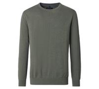 Strickpullover CASAMODA "CASAMODA Pullover uni", Herren, Gr. XL, grün, 72% Baumwolle, 28% Leinen, Pullover Strickpullover (51616036-XL) grün