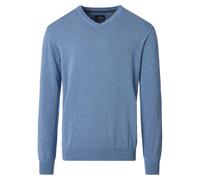 Strickpullover CASAMODA "CASAMODA Pullover uni", Herren, Gr. XXL, blau (weißblau), 100% Baumwolle, Pullover Strickpullover (74913807-XXL) weißblau