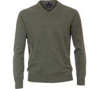 Strickpullover CASAMODA "CASAMODA Pullover uni", Herren, Gr. XXL, grün (325, grün), 100% Baumwolle, Pullover Strickpullover (86913950-XXL) 325, grün