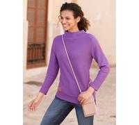 Strickpullover CASUAL LOOKS "Pullover", Damen, Gr. 36, lila, 100% Baumwolle, unifarben, Pullover Strickpullover (53268303-36) lila