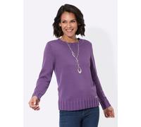 Strickpullover CASUAL LOOKS "Pullover", Damen, Gr. 38, lila, 50% Baumwolle, 50% Polyacryl, unifarben, Pullover Strickpullover (62088967-38) lila