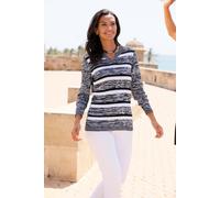 Strickpullover CASUAL LOOKS "Pullover", Damen, Gr. 40, schwarz-weiß (schwarz, weiß, gemustert), 100% Baumwolle, 0% Polyacryl, gemustert, Pullover Strickpullover (75617855-40) schwarz, weiß, gemustert