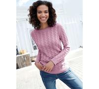 Strickpullover CASUAL LOOKS "Pullover", Damen, Gr. 48, rosa (altrosé), 100% Baumwolle, unifarben, Pullover Strickpullover (88457331-48) altrosé