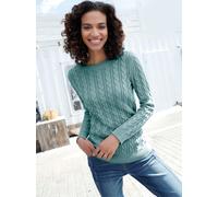 Strickpullover CASUAL LOOKS "Pullover", Damen, Gr. 52, grün (jadegrün), 100% Baumwolle, unifarben, Pullover Strickpullover (97920932-52) jadegrün