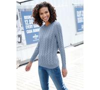 Strickpullover CASUAL LOOKS "Pullover", Damen, Gr. 54, blau (taubenblau), 100% Baumwolle, unifarben, Pullover Strickpullover (35759248-54) taubenblau