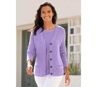Strickpullover CASUAL LOOKS "Twinset", Damen, Gr. 36, lila (lavendel), 100% Baumwolle, unifarben, Pullover Strickpullover (18200938-36) lavendel
