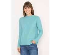 Cecil Damen Pullover mit Strickmuster in Grün, Gr: L