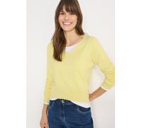 Cecil Damen Pullover Basic Gelb Größe L