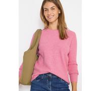 Strickpullover CECIL, Damen, Gr. L (42), pink (schwarz blossom melange), Strick, Obermaterial: 37% Baumwolle, 34% Polyacryl, 26% Polyester, 3% Elasthan, unifarben, normal hüftbedeckend, Rundhals, Pull