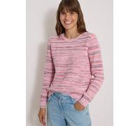 Strickpullover CECIL, Damen, Gr. L (42), rosa (flame rot), Web;Grobstrick, 100% Baumwolle, meliert, comfort fit normal, Rundhals, Bündchen, Pullover Strickpullover, aus reiner Baumwolle (64356960-L) f