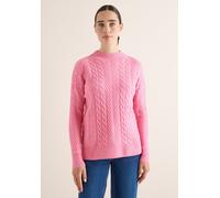 Strickpullover CECIL, Damen, Gr. L (42), schwarz blossom melange, Web, 37% Baumwolle, 34% Polyacryl, 26% Polyester, 3% Elasthan, unifarben, normal normal, Rundhals, Strickbündchen, Pullover Strickpull