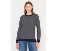 Strickpullover CECIL, Damen, Gr. L (42), urban dunkelblau, Web, 50% Polyacryl, 50% Baumwolle, gemustert, normal normal, Rundhals, Rippbündchen, Pullover Strickpullover, mit Rundhalsausschnitt (8590855