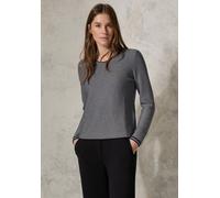 Strickpullover CECIL, Damen, Gr. L42, schwarz, Web, 100% Baumwolle, unifarben, normal normal, V-Ausschnitt, Bündchen, Pullover Strickpullover, Feinstrick (60837959-L) schwarz