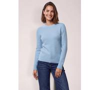 Strickpullover CECIL, Damen, Gr. M (40), blau (cosmopolitan blau melange), Web, 37% Baumwolle, 34% Polyacryl, 26% Polyester, 3% Elasthan, unifarben, normal normal, Rundhals, abgesteppt, Pullover Stric