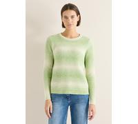 Strickpullover CECIL, Damen, Gr. M (40), grün (bamboo grün melange), Web, 58% Baumwolle, 34% Polyacryl, 8% Polyester, unifarben, comfort fit normal, Rundhals, Bündchen, Pullover Strickpullover, im sof