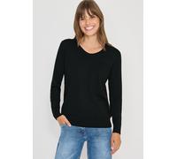 Strickpullover CECIL, Damen, Gr. M (40), ink grün, Feinstrick, 50% Viskose, 28% Polyester, 22% Nylon, unifarben, comfort fit normal, V-Ausschnitt, Bündchen, Pullover Strickpullover, mit Materialmix (8