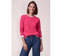 Strickpullover CECIL, Damen, Gr. M (40), pink (cosy coral melange), Web, 37% Baumwolle, 34% Polyacryl, 26% Polyester, 3% Elasthan, unifarben, normal normal, U-Boot-Ausschnitt, Rippbündchen, Pullover S