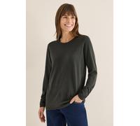 Strickpullover CECIL, Damen, Gr. M (40), raw khaki, Web, 60% Baumwolle, 40% Viskose, meliert, normal normal, Rundhals, abgesteppt, Pullover Strickpullover, aus Feinstrick (62217819-M) raw khaki