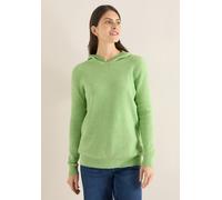 Strickpullover CECIL, Damen, Gr. XL (44), bamboo grün melange, Web, 37% Baumwolle, 34% Polyacryl, 26% Polyester, 3% Elasthan, unifarben, normal normal, ohne Ausschnitt, gerader Abschluss, Pullover Str