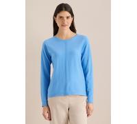 Strickpullover CECIL, Damen, Gr. XL (44), cloud blau, Stoff, 50% Viskose, 28% Polyester, 22% Nylon, unifarben, normal normal, Rundhals, Rippbündchen, Pullover Strickpullover, soft und weich (31104217-