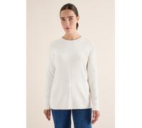 Strickpullover CECIL, Damen, Gr. XL (44), eggshell melange, Web, 37% Baumwolle, 34% Polyacryl, 26% Polyester, 3% Elasthan, unifarben, normal normal, Rundhals, Strickbündchen, Pullover Strickpullover,