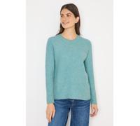 Cecil Strickpullover mit Strukturdetails Damen Rundhals Conifere Grün Melange Gr. XL (44)
