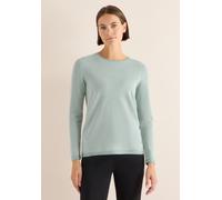 Strickpullover CECIL, Damen, Gr. XL (44), grün (jewel grün), Stoff, 72% Viskose, 28% Polyester, unifarben, comfort fit normal, Rundhals, abgesteppt, Pullover Strickpullover, mit Materialmix (58874836-