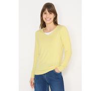 Cecil Damen Basic-Pullover Gelb Größe XL