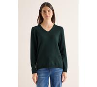 CECIL Kuscheliger V-Neck Pullover Ink Green XL