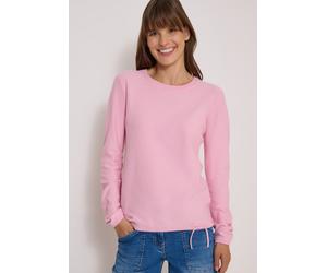 Strickpullover CECIL, Damen, Gr. XL (44), rosa (mellow rose), Stoff, 52% Viskose, 28% Polyester, 20% Polyamid, unifarben, comfort fit normal, Rundhals, elastischer Bund, Pullover Strickpullover, Elast