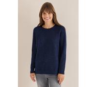 Cecil Damen Rundhals Strukturpullover in Blau, Gr: XL