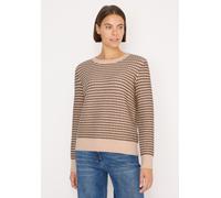 Strickpullover CECIL, Damen, Gr. XXL (46), beige (cocoa taupe), Feinstrick, 30% Polyester, 29% Polyacryl, 21% Viskose, 20% Nylon, Strukturmuster, comfort fit normal, Rundhals, Bündchen, Pullover Stric