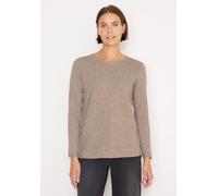 Cecil Damen Strukturpullover 3015484 Rundhals 60/40 Baumwolle/Polyester Toffee Cream Melange XXL