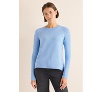 Strickpullover CECIL, Damen, Gr. XXL (46), blau (sporty light blau melange), Stoff, 37% Baumwolle, 34% Polyacryl, 26% Polyester, 3% Elasthan, unifarben, comfort fit normal, Rundhals, Bündchen, Pullove