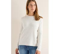 Strickpullover CECIL, Damen, Gr. XXL (46), eggshell melange, Strick, Obermaterial: 37% Baumwolle, 34% Polyacryl, 26% Polyester, 3% Elasthan, unifarben, normal hüftbedeckend, Rundhals, Pullover Strickp