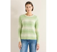 Strickpullover CECIL, Damen, Gr. XXL (46), grün (bamboo grün melange), Web, 58% Baumwolle, 34% Polyacryl, 8% Polyester, unifarben, comfort fit normal, Rundhals, Bündchen, Pullover Strickpullover, im s