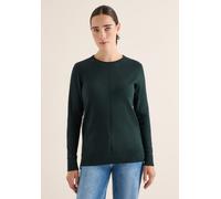 Strickpullover CECIL, Damen, Gr. XXL (46), ink grün, Web, 37% Baumwolle, 34% Polyacryl, 26% Polyester, 3% Elasthan, unifarben, normal normal, Rundhals, Strickbündchen, Pullover Strickpullover, aus Fei