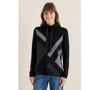 Cecil Damen Sweatshirt mit Glitzer in Schwarz, Gr: XXL