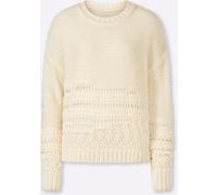 Heine Pullover in Creme - Größe 44 | Damen Pullover Cardigans