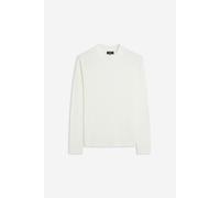 Strickpullover CINQUE "CIGIANO", Herren, Gr. L, weiß, Rippstrick, Obermaterial: 80% Viskose, 20% Polyamid, unifarben, regular fit hüftlang, Rundhals, Bündchen, Pullover Strickpullover, mit kleinem Ste